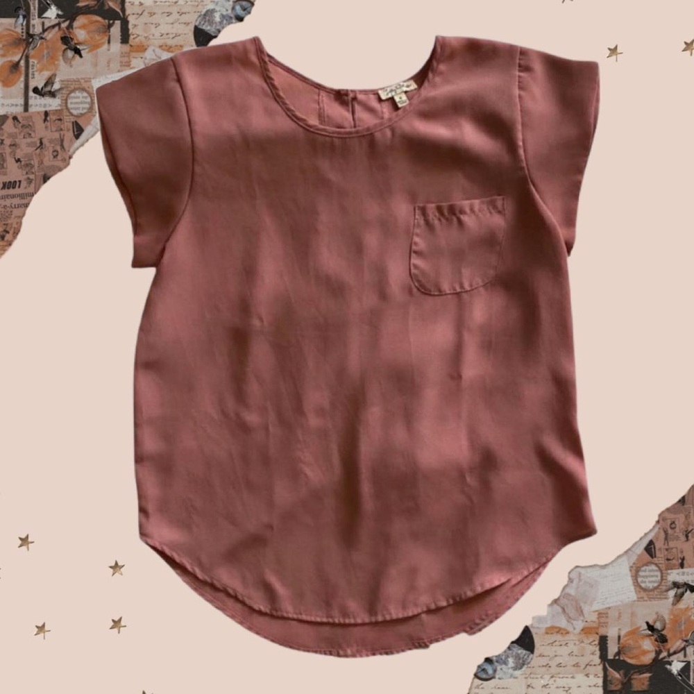 LILY WHITE - Pink Short Sleeve Blouse